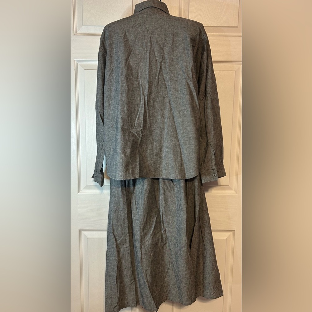 Vintage 80’s Gold Bead‎ Appliqué Gray 2-piece Outfit Sz M Western Square Dance - Picture 6 of 14